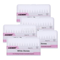 12pc/Set Dental White Polishing Stones Flame shape FG burs Arkansas Stone Points