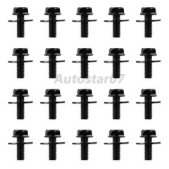 Car Body Bolts Screw Fastener Fender M6-1.0x 16mm Long-10mm Hex-17mm Washer NEW