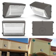 2Pack 120W Led Wall Pack Light Dusk to Dawn Commercial Outdoor Security Lighting