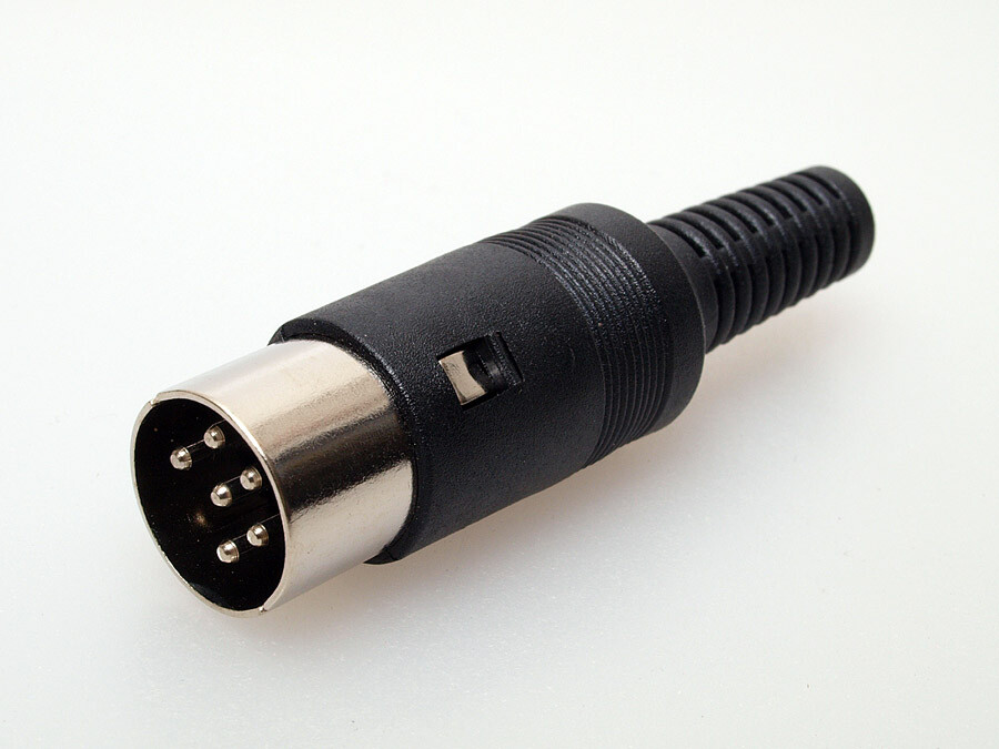5 PCS 6 Pin DIN Male Connectors Solder Type US Seller Free Shipping