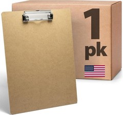 Elegant Letter Size Recycled Wood Clipboard with Low Profile Clip – Eco-Friendly