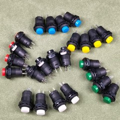 Gebildet 24pcs 12mm Momentary Push Button SPST ON/Off AC 250V/1.5A 125V/3A, L…