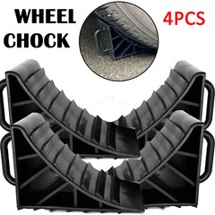 4 X Heavy Duty Solid Wheel Chocks Trailer Rv Camper Truck Car Tire Stopper