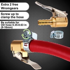 Toolwiz Lock on Air Chuck Inflate Locking with 0.25 inches, 1/4 inch-2 Pack