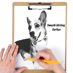 2 Pack Recycled Wood Clipboard A4 Letter Size Low Profile Clip 9″ x 12½»