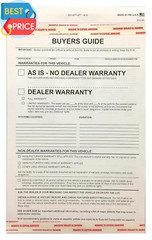 2 Part Buyers Guide Form – Adhesive Tape – English – as Is – Warranty (100 per P
