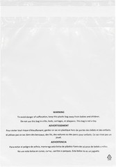 Poly Bags Resealable Suffocation Warning Clear Merchandise 1.5 mil Shirt Apparel