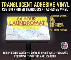 Custom Backlit Self Adhesive Vinyl Translucent I BACKLIT Printing application