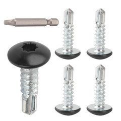 Enclosed Trailer Screws Self Tapping Black – 100 Pack#10 X 3/4 Inch Self Drillin