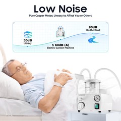 Vacuum Phlegm Quiet Suction Unit Portable Medical Emergency Aspirator Machine