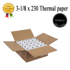 3 1/8″ x 230′ THERMAL POS RECEIPT PRINTER ROLL PAPER BPA FREE USA 50 ROLLS