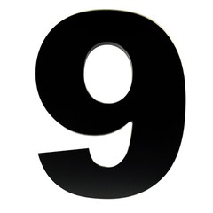 12 Inch Address Numbers For Commercial Building 3/8″ Thick Black Acrylic Bold
