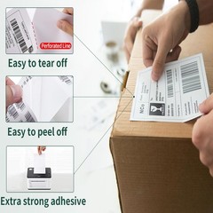 4″x6″ Direct Thermal Shipping Labels for Zebra & Rollo Printer Fanfold and Rolls