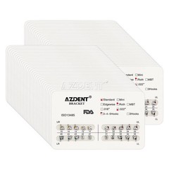 AZDENT Dental Orthodontic Brackets Braces Standard Roth .022 Hooks 3-4-5 FDA