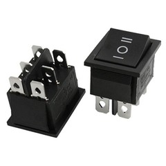 2x On/Off/On 6-Pin DPDT Rocker Switch 3-Position Rating 15A 250V/20A 125V AC DC