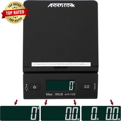 50 Lb All-In-One Black Digital Shipping Postal Scale with Adapter (W-8250-50B)