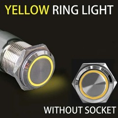 16mm 12V LED ON OFF Waterproof Stainless Steel Latching Push Button Power Switch