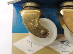 VTG MCM New NOS United States Floormates Casters Made USA Stem Type 5077 Wheels