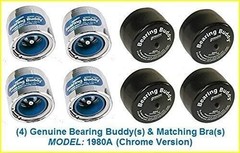 Bearing Buddy (4) 1.980 Boat Trailer Genuine CHROME with Protective Bras