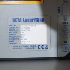 BETA Lasermike 8016 Tube Profile System, 0-26″ Length, .01-.13″ Diameter, 120VAC