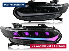 Multicolor Chase LED Headlights for Honda Accord 2018-2022 – Quad Beam Pair