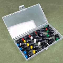 Gebildet 24pcs 12mm Momentary Push Button SPST ON/Off AC 250V/1.5A 125V/3A, L…