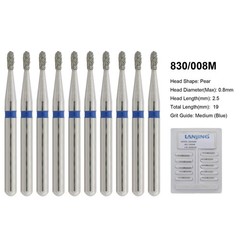 Wave Dental Carbide Bur FG 330 245 557 Pear Diamond Bur 830/008 010 High Speed