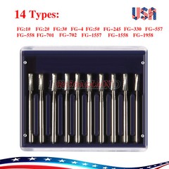 10-100Pcs Dental Carbide Burs for High Speed Handpiece Round Cone Bur Diamond FG