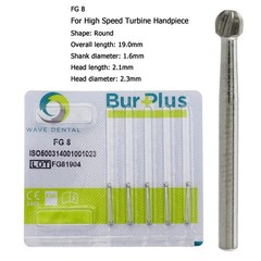 Wave Dental Carbide Burs Round Bur FG 330 1/4 2 6 8 557 High Speed Friction Grip