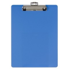 Blue Letter Size Clipboard with Low Profile Clip for Office and Travel Needs