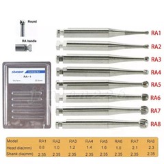 5-100 8 Types Dental Round Carbide Bur for Slow Speed Latch Type RA 1# – 8# Burs