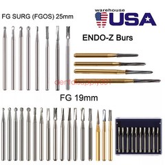 10-100Pcs Dental Carbide Burs for High Speed Handpiece Round Cone Bur Diamond FG