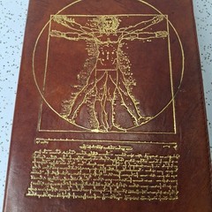 Leonardo da Vinci Vitruvian Man Leather Journal Notebook (Made In India) B&N