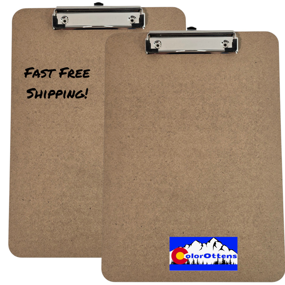 2 Pack Recycled Wood Clipboard A4 Letter Size Low Profile Clip 9″ x 12½»