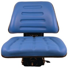 Seat Assembly Trapezoid Backed Vinyl Blue Fits Ford 4630 545 4130 5030 3930 445