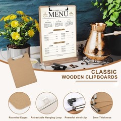 2 Pack Hardboard Office Clipboard, Letter-Size Clipboard with Low Profile Clip,
