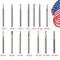 1-10 Packs Dental Carbide Burs For High Speed Handpiece FG 1 2 3 4 330 7901 7408