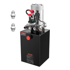 Uimoso 12 Quart Double Acting Hydraulic Pump Dump Trailer Power Unit DC 12V