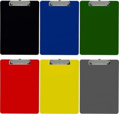 Trade Quest Plastic Clipboard Opaque Color Letter Size Low Profile Clip (Pack of