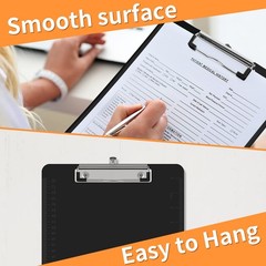 Black Clipboards, 6 Pack Plastic Black Clipboards with Low Profile Clip 12.5 …