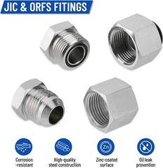 144 in 1 JIC and ORFS Hydraulic Cap and Plug Hose Tube and Pipe Cap and Plug Kit