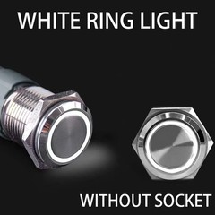 16mm 12V LED ON OFF Waterproof Stainless Steel Latching Push Button Power Switch