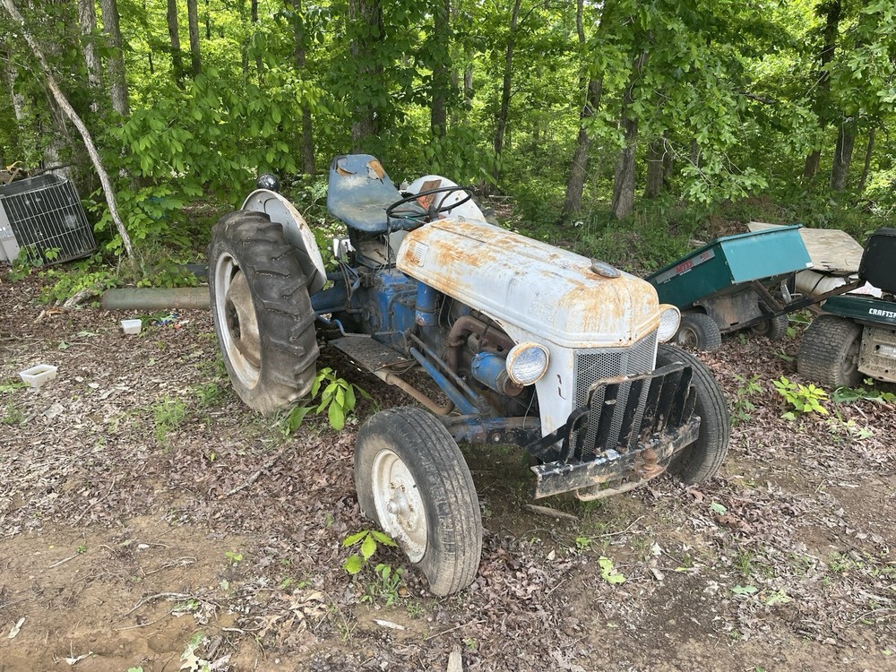 Ford 8N N-Series 2WD Farm Tractor Blue and White Model 8N Vintage Industrial