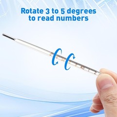Glass Oral Temperature Measurement Classic Digital Blue