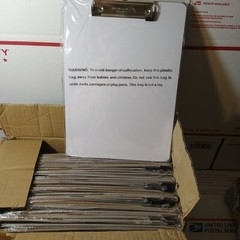30 Pack Whiteboard Clipboards, Dry Erase Front Surface with Low Profile Clip