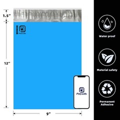 1000 9×12 Poly Mailers Envelopes Self Sealing Shipping Mailers Blue POLYSELLS