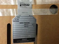 FIKE – Type PLHOV-BT – Size 3″ – 50.00 PSIG@ 72°F- Burst Pressure – NEW