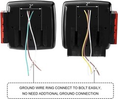 12V Led Trailer Light Kit Complete With Wiring Harness And Bracket