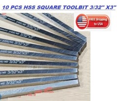 HSS 10x Square Tool Bit 3/32″ x 3″ (2.38 x 76.2mm) M2 Grade India’s Best Selling