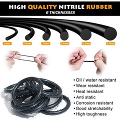 Nitrile Rubber O-Rings Seals 1.0mm Cross Section O Ring Sealing 1mm – 61mm ID
